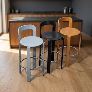 <b>Adjustable</b> Solid Wood Metal Base Modern Design Light Luxury- Commercial Bar <b>Stool</b> for Home Kitchen Hotel Bedroom - Product Image 4