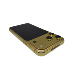 Популярный в Дубае позолоченный роскошный корпус для iPhone с золотой рамкой и опциональным карбоновым покрытием - Product Image 6