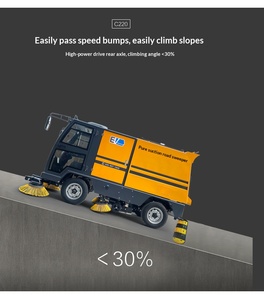 Nueva barredora eléctrica de motores para limpieza de carreteras, barredora de nieve, barredora de calles, cepillo giratorio, alta eficiencia, tanque de 460L, 1950kg - Product Image 4