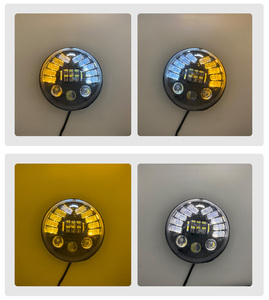 Phare LED H4 de 7 pouces avec anneau de Halo <span class=keywords><strong>clignotant</strong></span> ambre pour <span class=keywords><strong>Lada</strong></span> <span class=keywords><strong>Niva</strong></span> Urban 4x4 Suzuki Jeep Wrangler Offroad 12V 24V - Product Image 3