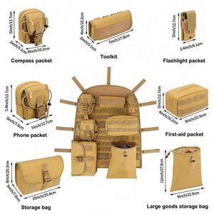 Muestra Gratis, Funda de Asiento de Coche con Múltiples Bolsillos Estilo Molle, la Mejor Protección Impermeable Contra Suciedad, Barro y Arañazos, Protección Delantera y Trasera - Product Image 3