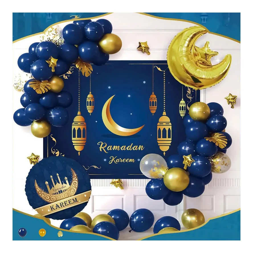 2024 Eid Mubarak telones de fondo Banner bandera Ramadán decoraciones para el hogar Eid Ramadan Kareem islámico musulmán fiesta decoración Eid Mubarak