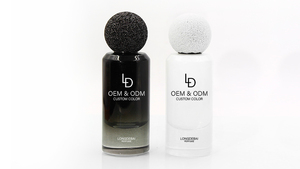 Factory Luxury Custom Clear 55ml Round Crimp Gradient Color Glass Perfume <b>Bottle</b> With Packing <b>Box</b> - Product Image 2
