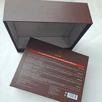 Boîte cadeau en papier rigide violet foncé personnalisée avec impression de texte et d'informations sur les ingrédients, vente en gros d'usine pour l'emballage des produits de soin de la peau