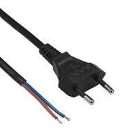 Câble d'extension pour la puissance électrique, homologué SNI Indonésie, avec fiche 2 broches, longueur personnalisable, fil de cuivre robuste