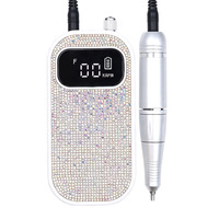 Lime à ongles électrique professionnelle V23 50000 tr/min rechargeable avec moteur à godet creux, portable sans fil pour manucure en salon
