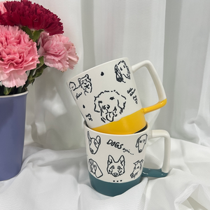 <b>Large</b> 11OZ Porcelain Coffee <b>Mug</b> Cute Animal Design Two-Tone Color Reusable Food Safe Dishwasher Microwave Safe Business Gift - Product Image 4