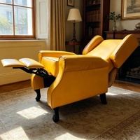 Fauteuil inclinable massant moderne à dossier haut avec cadre en bois pour salon - Offre spéciale