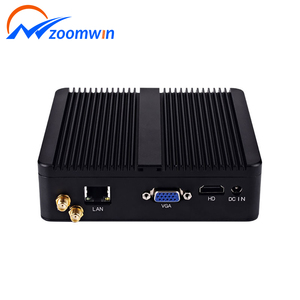 ZOOMWIN Celeron komputer industri J1800 Win7/10 Linux Ubuntu OS penyimpanan MSATA HD VGA tampilan ganda 1920*1080 PC Mini tertanam