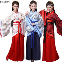 Robe traditionnelle chinoise pour femmes, Costume de Cosplay Hanfu, Style ethnique, Hanbok, vêtements de spectacle de la dynastie Tang, Robe Chinoise Femme