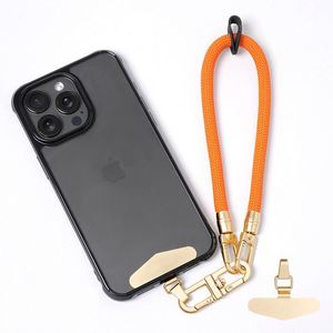 Lanière courte tressée créative détachable avec crochet réglable anti-perte pour téléphone portable et porte-clés – Polyester durable à nœuds colorés - Product Image 3