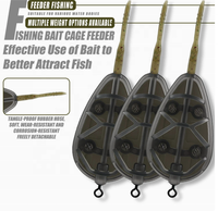 Lovita Teardrop Shape Long Cast Lead Feeder |   Cage à appâts professionnelle monobloc pour la pêche à la carpe, distributeur d'engrais |   Durable