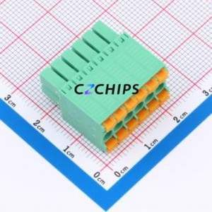 MX15EDGKNH-3.5-2*06P-GN01-Cu-A Plug-in Terminal Block P=3.5mm Connector Plug 2x6P 3.5mm Green - Product Image 1