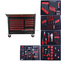 Chariot à outils roulant 420 pièces, chariot à outils multi-tiroirs avec ensemble d'outils en mousse EVA pour la réparation automobile
