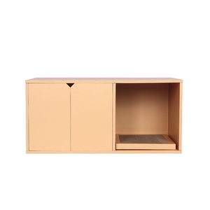 Casa para perros y gatos impermeable al aire libre, venta al por mayor de madera de <span class=keywords><strong>China</strong></span>, cinturón de madera personalizado ecológico, casa para mascotas, casa rectangular de madera para animales pequeños - Product Image 1