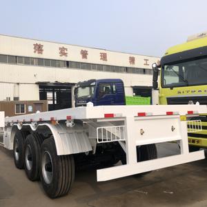 รถกึ่งพ่วงสำหรับ<span class=keywords><strong>เตียง</strong></span>แบนรถกึ่งพ่วง3เพลา40ฟุต - Product Image 1