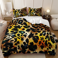Housse de couette d'hiver personnalisée de luxe de qualité supérieure à motif léopard et motif laitier, impression numérique tendance