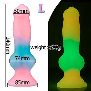 <span class=keywords><strong>Penis</strong></span> anjing bercahaya dalam gelap simulasi <span class=keywords><strong>penis</strong></span>, hewan simulasi alien besar, dildo palsu besar untuk wanita 13 inci XXL - Product Image 2