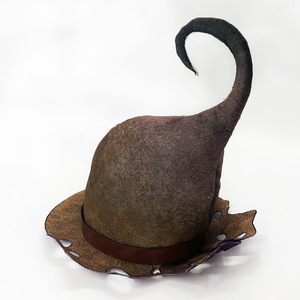 Sombrero de bruja de Halloween con forma de cono, color marrón con flores, para fiestas, disfraces, juegos de rol - Product Image 4