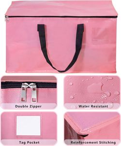 Chất Lượng Cao Bán Buôn Quá Khổ Trong Suốt PP Dệt Di Chuyển Túi Tái Sử Dụng Lưu Trữ Di Động Túi Hành Lý Cho Di Chuyển Và Du Lịch - Product Image 2