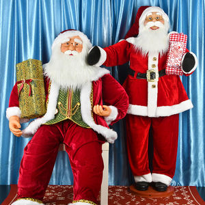 Babbo Natale musicale fatto a mano Animatronic per la fabbrica di natale-regali di Natale diretti sventolando babbo natale danza con musica - Product Image 3