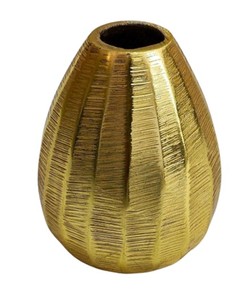 Nouvelle arrivée Vase en aluminium Texture brossée avec finition or Antique étanche utilisation intérieure vente chaude prix d'usine - Product Image 6