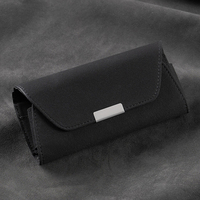 Porte-lunettes de soleil en microfibre suédée de luxe pour pare-soleil de voiture, fermeture magnétique, pochette de rangement pour billets et reçus, adapté aux modèles Benz, Audi, VW