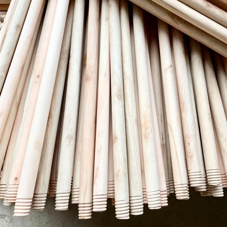 Natürlicher Holz-Säulenstange PP-Säulenkopf-Material für den heimgebrauch hergestellter Säulengriff-Stick
