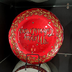 ZK230225 plaque <span class=keywords><strong>de</strong></span> verre <span class=keywords><strong>de</strong></span> peinture <span class=keywords><strong>rouge</strong></span> conception plaque <span class=keywords><strong>de</strong></span> mariage en verre résistant à la chaleur assiettes <span class=keywords><strong>de</strong></span> dîner en verre <span class=keywords><strong>de</strong></span> noël pour Restaurant - Product Image 1