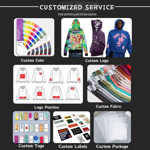 Chất Lượng Tốt Zip Hoodies Nhà Sản Xuất Pháp Terry Đau Phạt Bẩn Axit Rửa Saints Thời Trang Dạo Phố Tùy Chỉnh Hoodies Cho Nam Giới - Product Image 6