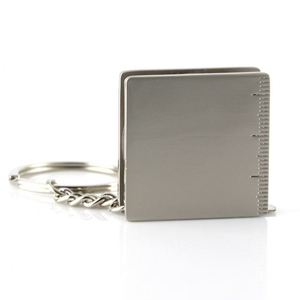Llavero de Aleación de Zinc Estilo Vintage con Cinta Métrica Metálica, Impresión UV, Ligero, Logotipo Personalizado, Diseño Creativo - Product Image 4