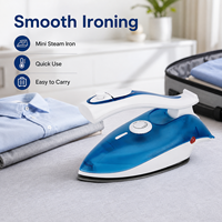 Fer à repasser électrique portable pliable avec poignée, température réglable, compact, idéal pour les voyages, pour la maison et l'hôtel, OEM ODM
