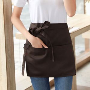 Half Length Cleaning <b>Apron</b> Custom Print Waist <b>Aprons</b> <b>Kitchen</b> Custom logo Restaurant Waiters Customized Cooking <b>Apron</b> - Product Image 3