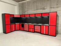 Sistema de Gabinetes Modulares de Acero Laminado en Frío para Esquinas, Ecológico, para Herramientas, OEM, para Garajes Mecánicos, Carro Rodante, Banco de Trabajo Resistente