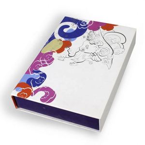 Boîte cadeau de mariage avec poignée, design floral, boîte rigide en papier pour cadeaux de mariage - Product Image 6
