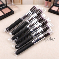 Kuas Makeup Kabuki Logo Kustom, Kuas Foundation Flat Top untuk Cairan, Krim, Bedak, Blush On, Kontur, Highlight, Kuas Kosmetik Wajah