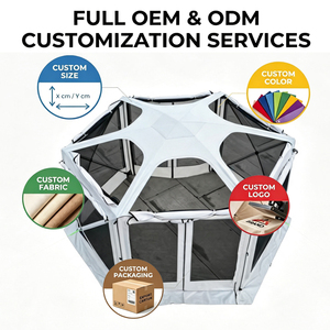 Tente Pop-Up Robuste en Oxford 300D pour 6 à 8 Personnes, Abri Moustiquaire pour Fêtes en Plein Air et Camping - Product Image 2