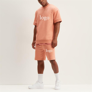 Estate stampa Dtg Custom 300 Gsm oversize cotone bianco di <span class=keywords><strong>lino</strong></span> semplice da <span class=keywords><strong>uomo</strong></span> <span class=keywords><strong>t</strong></span> <span class=keywords><strong>shirt</strong></span> e Shorts set per <span class=keywords><strong>uomo</strong></span> - Product Image 6