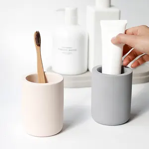 New Product Wholesale Diatomite Fast Dry Toothbrush Stand Eco-friendly Ceramic Absorbent Toothbrush Holder For Bathroom