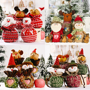 Christmas Gift Candy Bag <b>Drawstring</b> <b>Pouches</b> Christmas Cotton Bag Reindeer Santa Sacks Christmas Gift Bags - Product Image 2