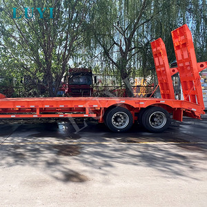 Promotion : Semi-<span class=keywords><strong>remorque</strong></span> surbaissée en acier à <span class=keywords><strong>2</strong></span> <span class=keywords><strong>essieux</strong></span>, capacité 40 tonnes, LUYI, haute qualité, 12,5 m, pour transport de machines lourdes - Product Image 2