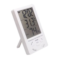 TA308 LCD Digital Hygrometer Thermometer Clock 0-50 Temperature Range 10%-99%RH Humidity Electronic Measuring Instrument