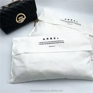 Sacchetto di busta di cotone bianco personalizzato per borse sacchetto di polvere di lusso per scarpe di abbigliamento all'ingrosso