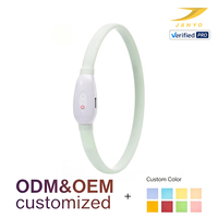Collier pour chien personnalisé en silicone souple avec éclairage LED, rechargeable par USB, étanche, collier lumineux pour animaux de compagnie, collier anti-perte pour chien et chat, collier pour animaux de compagnie pour la nuit