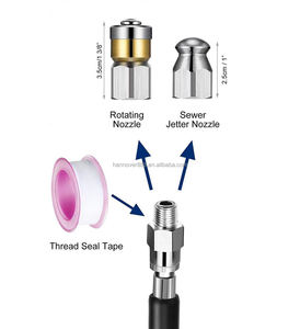 Buse de lavage à <span class=keywords><strong>haute</strong></span> <span class=keywords><strong>pression</strong></span> pour égouts et <span class=keywords><strong>nettoyeur</strong></span>, <span class=keywords><strong>embout</strong></span> de fixation pour <span class=keywords><strong>tuyau</strong></span> à <span class=keywords><strong>haute</strong></span> <span class=keywords><strong>pression</strong></span> pour le nettoyage des égouts - Product Image 3