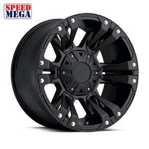 ล้อแม็กซ์อะลูมิเนียม SPEED MEGA สีดำด้าน ลายหลายก้าน ขนาด 5.5 นิ้ว แบบชิ้นเดียว PCD 120 มม. ET 35 มม. สำหรับการอัพเกรดแบบ Retrofit - Product Image 1