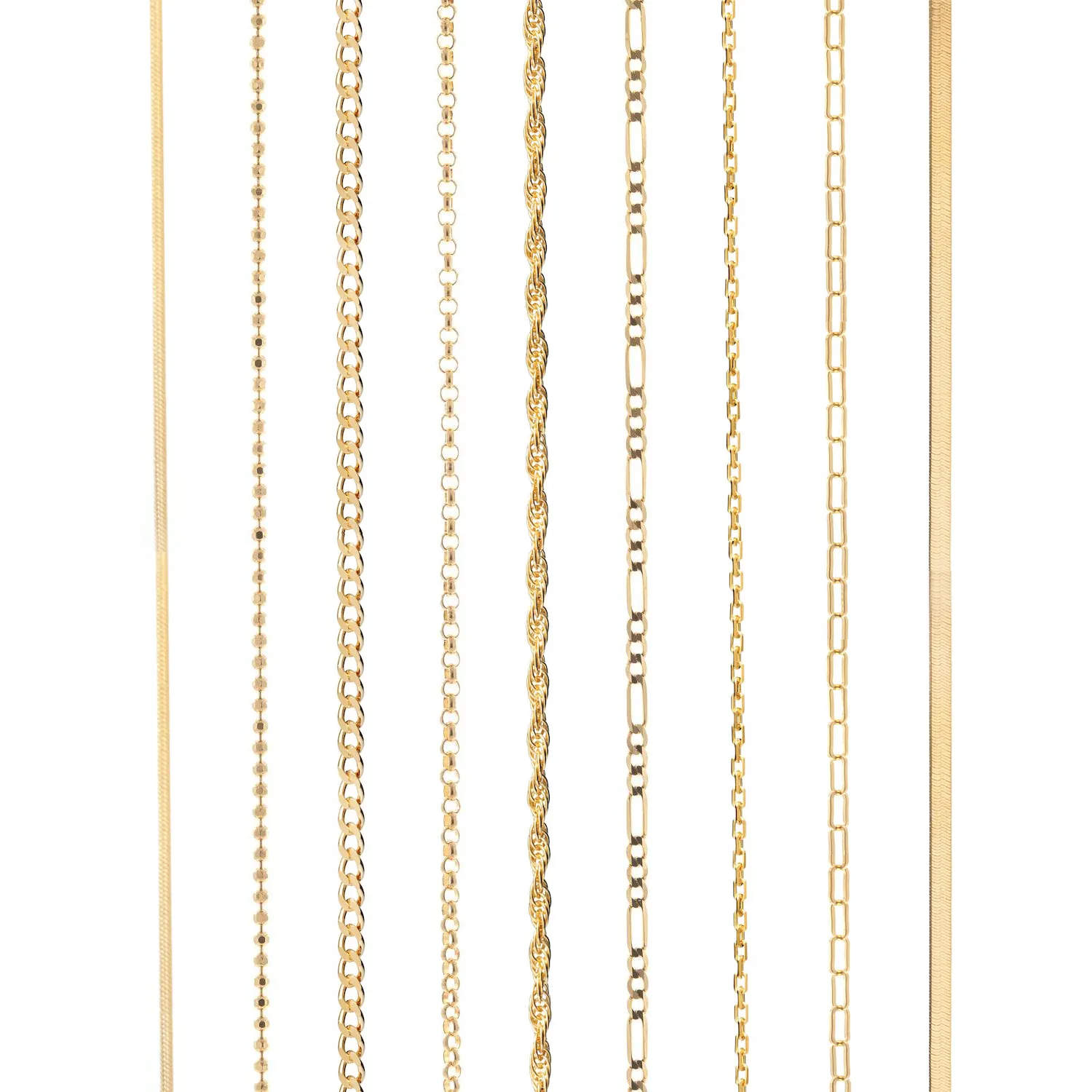 LYBURCHI jewelry mulit size available most popular gold plated and vermeil 925 sterling silver cuban link chain necklace