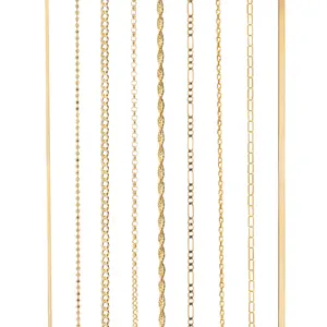 LYBURCHI珠宝多尺寸可用最受欢迎的镀金和vermeil 925纯银古巴链项链
