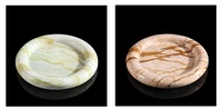 SAIDKOCC Franse stijl middeleeuwse natuurlijke marmeren ronde geometrische fruitschaal Scandinavische luxe bureaudecoratie opbergbak
