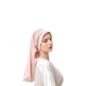 Serviettes de cheveux en soie 100% 7A Grade Antibactériennes pour sécher les cheveux, bonnet de cheveux long à nouer - Product Image 1